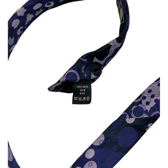 VERSACE Men VERSACE Men\'s 100% Silk Necktie LUXURY Tie Purple Geometric Art W:3.6\